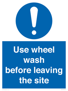 Use wheel wash before leaving the site